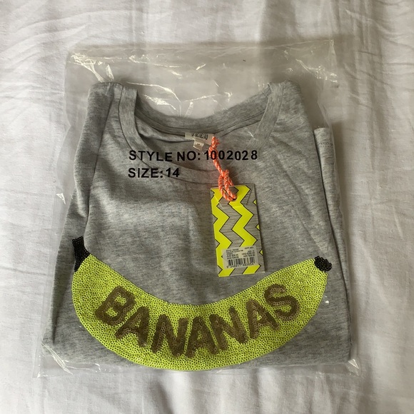 Girls Sequence grey tshirt NWT size 14 - Picture 9 of 9